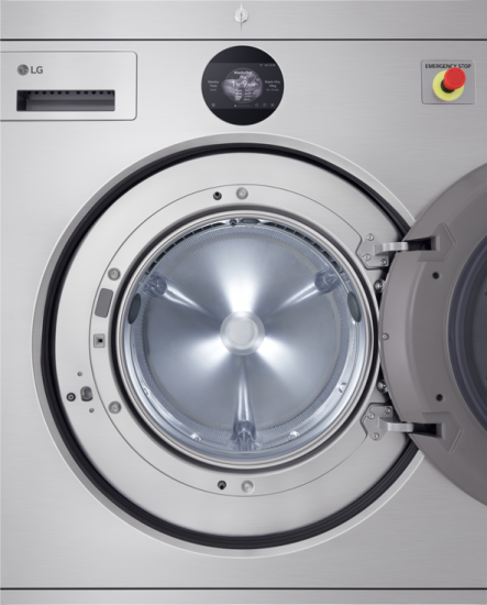 LG ZEUS 25/16 kg Industrial Heat Pump Washer-Dryer and drain valve