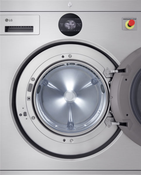 LG ZEUS 25/16 kg Industrial Heat Pump Washer-Dryer and drain valve